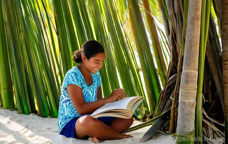 키리바시 길버트어 배우기 - **Prompt 1: The Joy of Discovery in Gilbertese Learning**
"A bright and serene full-shot image o...